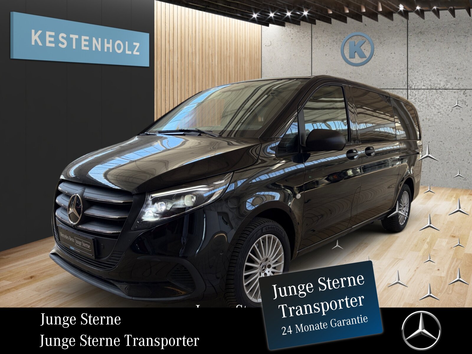Ausstattungslinien und -Pakete:  Aerodynamik-Paket,   BlueEFFICIENCY-Paket:  Chrom Interieur-Paket:  Fahrassistenz-Paket:  Modellgeneration 2,   Park-Paket mit Rückfahrkamera:  Spiegel-Paket Vito:  Tourer PRO:Exterieur:  Anhängelast 2500 kg:  Anhängerkupplung Kugelkopf abnehmbar:  Außenspiegel elektrisch heranklappbar:  Außenspiegel heizbar und elektrisch verstellbar,   Baureihe C447 Vito/V-Klasse:  Befestigungspunkte im Dachrahmen,   CO2-optimierte Bremsanlage,   EASY PACK Paket - elektr. Schiebetür/Heckklappe,   Elektr. Betätigung für Schiebetür links:  Elektr. Betätigung für Schiebetür rechts:  Fehlbetankungsschutz,   Fenster in Heckklappe mit Wisch- und Waschanlage,   Fenster vorn links, fest in Seitenwand/Schiebetür,   Generator 14 V / 250 A:  Gewichtsvariante 3.200 kg,   Haupttank 70 Liter:  Heizung für Scheibenwaschanlage:  Hinterachswellenfabrikat IFA,   Kombifahrzeug:  Komplettfahrzeug,   Kühlergrill verchromt,   Leichtmetallräder 7 J x 17, 20-Speichen Design,   Metallic-Lack:  Multibeam LED: Fernlichtassistent Adaptive plus,   Radstand 3200 mm, Überhang lang,   Schiebetür links:  Schluss-, Brems- und Blinklicht in LED-Technik:  Steuercode Umstellung WLTP,   Steuercode Zertifizierung II,   Stoßfänger und Anbauteile in Wagenfarbe lackiertInterieur:  3er-Sitzbank in 2. SR (klapp-, wickel-, herausnehmbar) mit Isofix u. Top Tether auf außen, 2 Einzelsitze in der 3. SR,   Beifahrersitz Zweisitzer:  Beleuchtung im Haltegriff Fond mit Lesespot,   Fenster fest hinten,   Innenspiegel  automatisch abblendend,   Innenverkleidung gehobene Ausführung,   Klimaanlage halbautom. geregelt, TEMPMATIC im Fond:  Klimatisierungsautomatik Thermotronic:  Komfort Fahrersitz:  Kunstleder schwarz:  Lederlenkrad:  Linkslenker,   Lordosenstütze Fahrersitz,   Sitzbelegungserkennung Fahrersitz:  Sitzheizung für Beifahrer:  Sitzheizung für Fahrer:  Sitzkissentiefenverstellung Fahrer,   Vordersitze mit EASY-ENTRY-FunktionMultimedia:  2-Wege-Lautsprecher vorn und hinten,   Digitales Extra: Festplatten-Navigation,   Digitales Extra: Remote Services Plus,   Digitales Extra: Smartphone Integration,   Digitales Radio (DAB):  Kommunikationsmodul (LTE) für digitale Dienste:  Live Traffic Information,   MBUX Multimediasystem:  Mercedes-Benz Notrufsystem:Komfort und Umwelt:  9G-TRONIC:  Abgasreinigung SCR Generation 4,   Aktiver Geschwindigkeitslimit-Assistent:  Aktiver Lenk-Assistent:  Aktiver Spurhalte-Assistent:  Allrad permanent:  Attention Assist:  Berganfahrhilfe:  Colorverglasung im Fond, Schwarzglas:  Easy-Pack Heckklappe:  ECO Start-Stop Funktion:  Emissionsklasse  Euro 6b M/N1 GR. II:  Erweitertes autom. Wiederanfahren auf Autobahnen,   Fahrlichtassistent,   Innen- und Umfeldbeleuchtung Kombi,   Intelligenter Geschwindigkeitsassistent (ISA),   Kindererkennung im Fahrzeug passiv,   Kofferraum-Komfortschließung,   Lenkrad in Neigung und Höhe verstellbar,   Multifunktionslenkrad:  Nachtbeleuchtung,   Sauglüfter elektrisch Leistungsstufe 5,   Streckenbasierte Geschwindigkeitsanpassung,   Totwinkel-Assistent:  Verkehrszeichen-Assistent:  Zuheizer  elektrischSicherheit:  Aktiver Abstands-Assistent DISTRONIC:  Aktiver Brems-Assistent:  Beifahrerairbag,   Bremskraftverstärkerausfallkompensierung,   elek. Feststellbremse,   HOLD-Funktion:  Kindersicherung an Türen im Fahrgastraum,   Reifendrucküberwachung an VA u. HA, drahtlos:  Thorax-Pelvis-Sidebag Beifahrer:  Thorax-Pelvis-Sidebag Fahrer,   Windowbags für Fahrer und Beifahrer:Zustand/Papiere:  Modellpflege:  Wartungsintervall 40.000 km,   Zulassung als PKW:Weiteres:  AEJ X4/1,   AEJ X4/2,   Fahrzeug HVO fähig,   Fenster v. rechts, fest in Seitenwand/Schiebetür,   Hersteller Mercedes-Benz AG,   Kundenauftrag VdZ,   Kunstoffboden TPO im Fahrgastraum,   Mopf II,   OM654 DE 20 LA Leistungsstufe 5 Top Type,   Pannenmanagement,   Schilder / Druckschriften deutsch,   Sitzbef. Fond m.Schnellverriegelung 2 Sitzreihen,   Steuercode Modellpflege,   Vertriebskennzeichen 0,   VIN codierte Fahrzeugdaten mit Prüfziffer,   174 kW (237 PS) 4200/min,   Änderungsjahr G4-II,   Geschwindigkeitsbegrenzung 210 km/h,   Modelljahr 5.