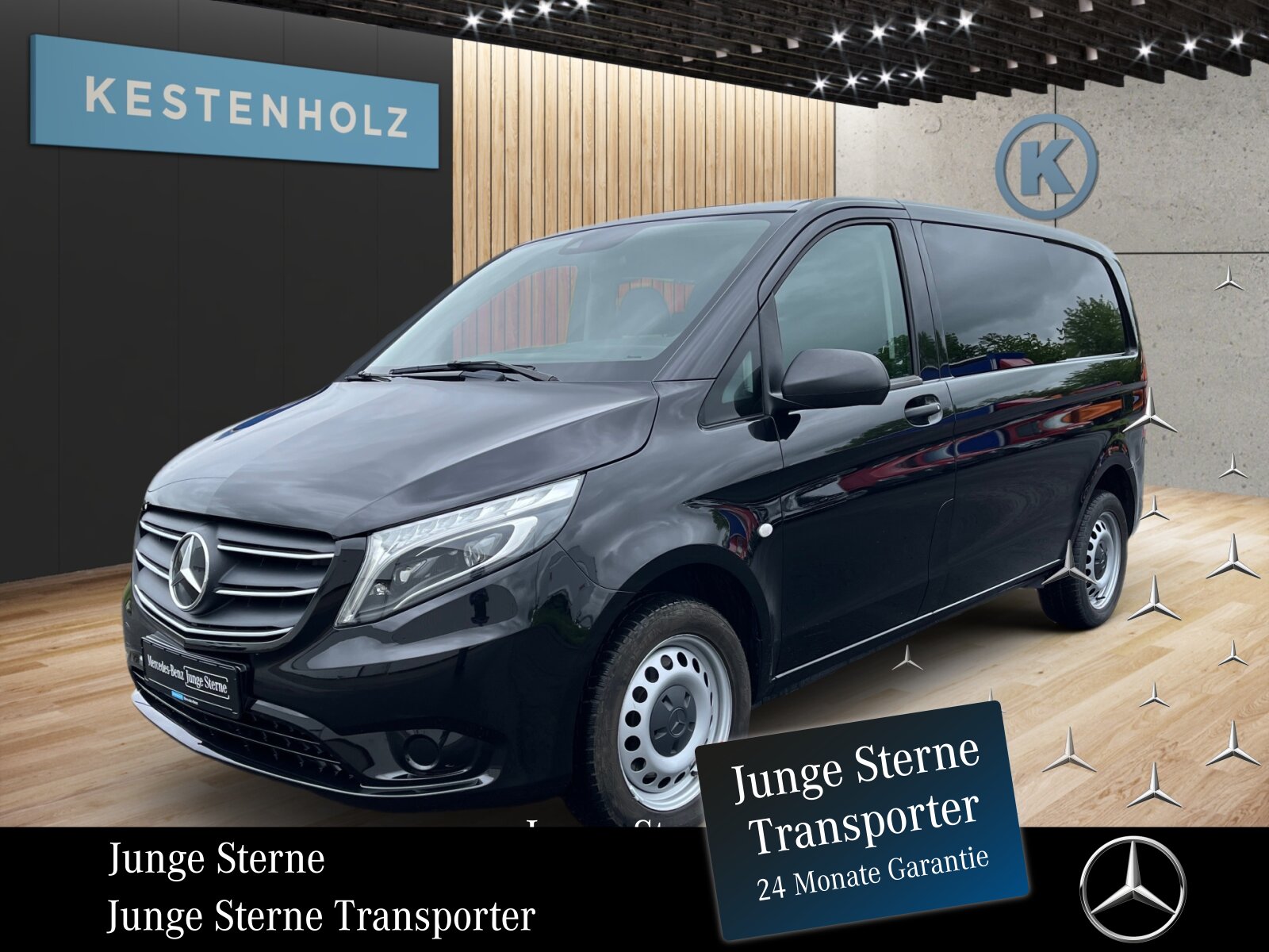 Ausstattungslinien und -Pakete:  BlueEFFICIENCY-Paket:  Chrom Interieur-Paket:  Mixto:  Spiegel-Paket Vito:Exterieur:  Anhängelast 2500 kg:  Anhängerkupplung Kugelkopf fest:  Außenspiegel elektrisch heranklappbar:  Außenspiegel heizbar und elektrisch verstellbar,   Baureihe C447 Vito/V-Klasse:  Befestigungspunkte im Dachrahmen,   CO2-optimierte Bremsanlage,   Fenster in Heckklappe mit Wisch- und Waschanlage,   Fenster vorn links, fest in Seitenwand/Schiebetür,   Generator 14 V / 250 A:  Haupttank 70 Liter:  Heckkamera nicht einklappbar,   Heckklappe:  Hinterachswellenfabrikat IFA,   Kombifahrzeug:  Komplettfahrzeug,   Kühlergrill verchromt,   LED Intelligent Light System:  Metallic-Lack:  Radstand 3200 mm, Überhang kurz,   Schluss-, Brems- und Blinklicht in LED-Technik:  Stahlräder 6,5 J x 17,   Stahlräder Sonderlackierung,   Steuercode Umstellung WLTP,   Stoßfänger und Anbauteile in Wagenfarbe lackiert,   Wegfall Heckbeschriftung:Interieur:  Armlehnen für Bestuhlung im Fahrgastraum,   Beifahrersitz Zweisitzer:  Dachverkleidung Standard Säule B-D,   Holzfußboden,   Innenraumleuchte(n) im Fond,   Innenverkleidung Laderaum, obere Felder,   Innenverkleidung Laderaum, seitlich,   Klimatisierungsautomatik Thermotronic:  Komfort Fahrersitz:  Kunstleder schwarz:  Lederlenkrad:  Linkslenker,   Lordosenstütze Fahrersitz,   Vordersitze mit EASY-ENTRY-FunktionMultimedia:  2-Wege-Lautsprecher vorne,   Audio 40:  Digitales Extra: Remote Services Plus,   Digitales Radio (DAB):  Kommunikationsmodul (LTE) für digitale Dienste:  Live Traffic Information,   Mercedes-Benz Notrufsystem:Komfort und Umwelt:  9G-TRONIC:  Abgasreinigung SCR Generation 4,   Allrad permanent:  Attention Assist:  Außen-/Innenspiegel mit Abblendautomatik,   Berganfahrhilfe:  Colorverglasung im Fond, Schwarzglas:  ECO Start-Stop Funktion:  Emissionsklasse Euro 6d N1 GR.III/N2:  Fahrlichtassistent,   Fernlichtassistent PLUS:  Lenkrad in Neigung und Höhe verstellbar,   Multifunktionslenkrad mit Reiserechner:  Regensensor:  Rückfahrkamera:  Sauglüfter elektrisch Leistungsstufe 5,   Tempomat:  Warmwasser-Zusatzheizung:Sicherheit:  Beifahrerairbag,   Kindersicherung an Türen im FahrgastraumZustand/Papiere:  Modellpflege:  Wartungsintervall 40.000 km,   Zulassung als LKW:Weiteres:  Fenster v. rechts, fest in Seitenwand/Schiebetür,   Funkfernbedienung für Warmwasser-Zusatzheizung:  Gewichtsvariante 3.050 kg,   Hersteller Mercedes-Benz AG,   Pannenmanagement,   Schilder / Druckschriften deutsch,   Steuercode Modellpflege,   Vertriebskennzeichen 0,   Änderungsjahr G1-II:  Geschwindigkeitsbegrenzung 210 km/h,   Motor OM 654 DE 20 LA 140 kW (190 PS) 3800/min.
