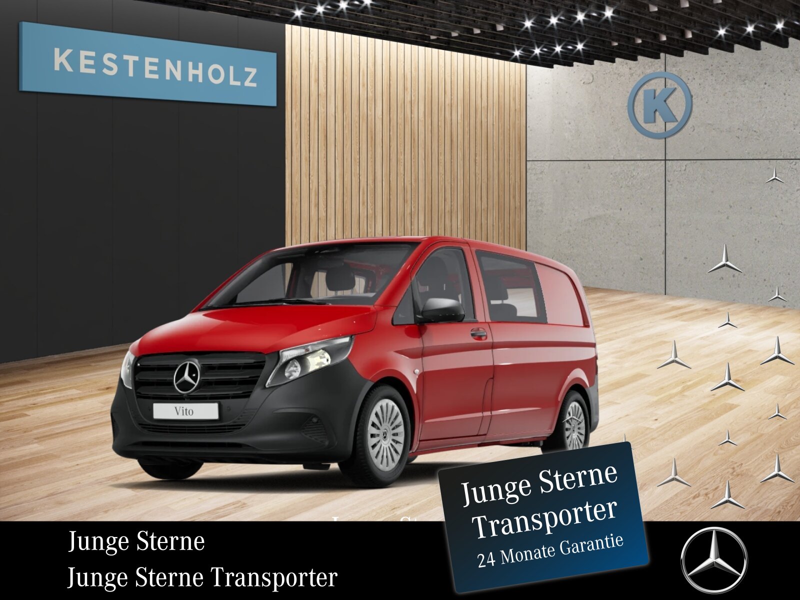 Ausstattungslinien und -Pakete:  BlueEFFICIENCY-Paket:  Mixto:  Modellgeneration 2Exterieur:  6-Gang-Schaltgetriebe TSG 380,   Außenspiegel heizbar und elektrisch verstellbar,   Basisfahrwerk Plus:  Baureihe C447 Vito/V-Klasse:  Befestigungspunkte im Dachrahmen,   CO2-optimierte Bremsanlage,   Elektrik für Anhängersteckdose:  Fehlbetankungsschutz,   Fenster in Heckklappe mit Wisch- und Waschanlage,   Fenster vorn links, fest in Seitenwand/Schiebetür,   Generator 14 V / 250 A:  Gewichtsvariante 2.800 kg:  Haupttank 70 Liter:  Heckklappe:  Hinterachswellenfabrikat IFA,   Kombifahrzeug:  Komplettfahrzeug,   Mixto PRO,   Radvollabdeckung,   Stahlräder 6,5 J x 17,   Steuercode Umstellung WLTP,   Wegfall Heckbeschriftung:Interieur:  3er - Sitzbank 1. Reihe mit klappbarem äußeren Sitz:  Dachverkleidung Standard Säule B-D,   Haltegriffe für Einstieg Fahrer und Beifahrer,   Holzfußboden,   Innenraumleuchte(n) im Fond,   Innenverkleidung Laderaum, obere Felder,   Innenverkleidung Laderaum, seitlich,   Komfort-Beifahrersitz:  Komfort Fahrersitz:  Linkslenker,   Lordosenstütze Beifahrersitz,   Lordosenstütze Fahrersitz,   Sitzbelegungserkennung Fahrersitz:  Sitzkissentiefenverstellung Beifahrer,   Sitzkissentiefenverstellung Fahrer,   Stoff Caluma schwarzMultimedia:  2-Wege-Lautsprecher vorne,   Digitales Extra: Remote Services Plus,   Digitales Extra: Smartphone Integration,   Digitales Extra: Vorrüstung für Navigation,   Digitales Radio (DAB):  Kommunikationsmodul (LTE) für digitale Dienste:  MBUX Multimediasystem:  Mercedes-Benz Notrufsystem:Komfort und Umwelt:  Abgasreinigung SCR Generation 4,   Aktiver Spurhalte-Assistent:  Attention Assist:  Berganfahrhilfe:  ECO Start-Stop Funktion:  Fahrlichtassistent,   Intelligenter Geschwindigkeitsassistent (ISA),   Kindererkennung im Fahrzeug passiv,   Kofferraum-Komfortschließung,   Lenkrad in Neigung und Höhe verstellbar,   Multifunktionslenkrad:  Nachtbeleuchtung,   Rückfahrkamera:  Sauglüfter elektrisch Leistungsstufe 5,   Tempomat:  Totwinkel-Assistent:Sicherheit:  Aktiver Brems-Assistent:  Beifahrerairbag,   Bremskraftverstärkerausfallkompensierung,   Kindersicherung an Türen im Fahrgastraum,   Reifendrucküberwachung an VA u. HA, drahtlos:  Thorax-Pelvis-Sidebag Beifahrer:  Thorax-Pelvis-Sidebag Fahrer,   Windowbags für Fahrer und Beifahrer:Zustand/Papiere:  Modellpflege:  Wartungsintervall 40.000 km,   Zulassung als LKW:Weiteres:  AEJ X5/1,   BEDIENUNGSANLEITUNG U. SERVICEHEFT-DEUTSCH,   EMISSIONSKLASSE EURO 6E-BIS N1,   Fahrzeug HVO fähig,   Fenster v. rechts, fest in Seitenwand/Schiebetür,   halbautomatisch geregelt Klimaanlage TEMPMATIC:  Hersteller Mercedes-Benz AG,   Kundenauftrag VdZ,   Mopf II,   OM 654 DE 20 LA 75 kW (102 PS) 3800/min,   Pannenmanagement,   Schilder / Druckschriften deutsch,   Steuercode Modellpflege,   VIN codierte Fahrzeugdaten mit Prüfziffer,   Wartungsintervall 2 Jahre,   WIPPS-Länder WEU+COC,   Geschwindigkeitsbegrenzung 210 km/h.