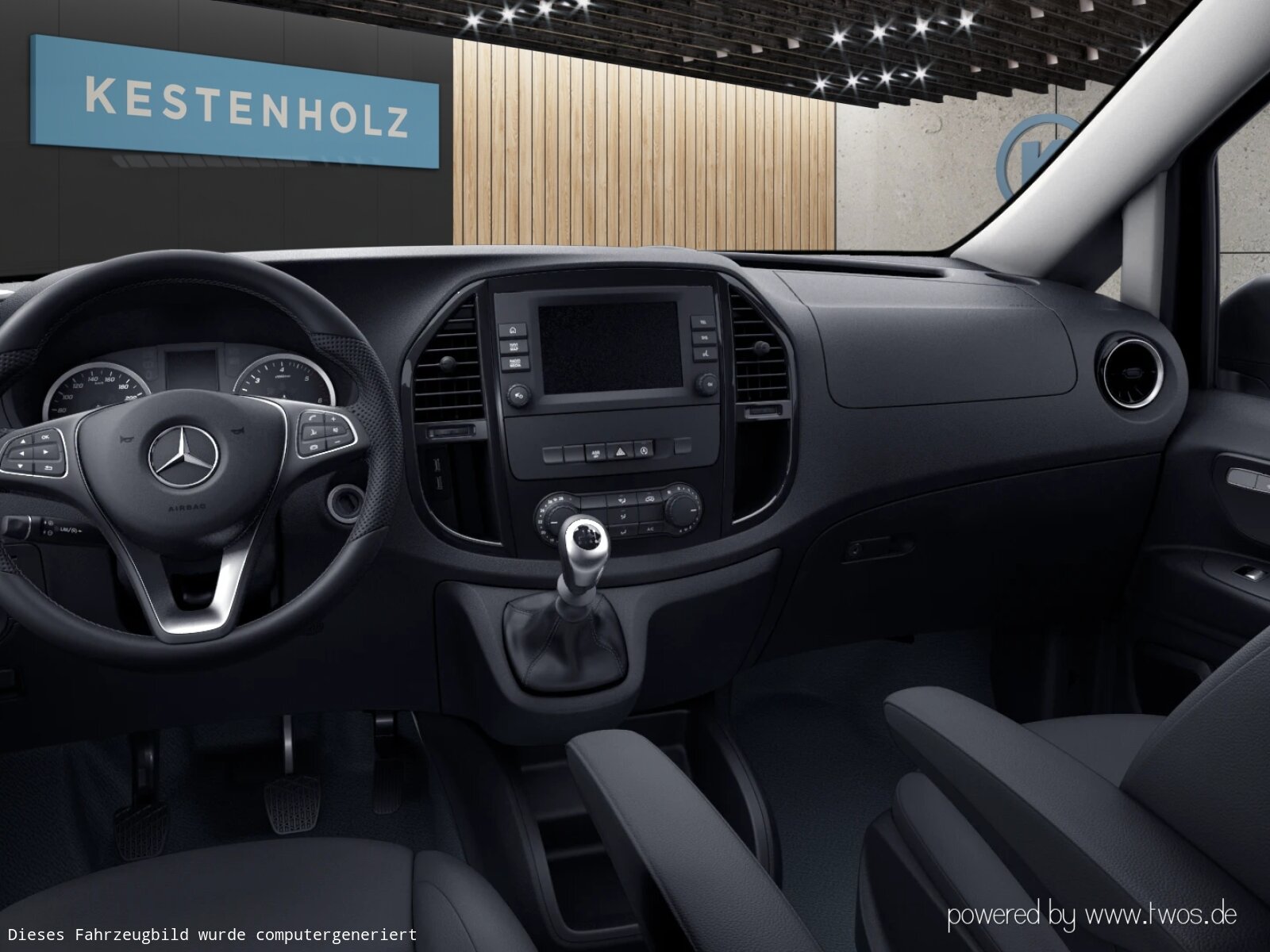 Ausstattungslinien und -Pakete:  BlueEFFICIENCY-Paket:  Chrom Interieur-Paket:  Pro,   Raucher-Paket:Exterieur:  6-Gang-Schaltgetriebe TSG 380,   Anhängerkupplung Kugelkopf fest:  Außenspiegel heizbar und elektrisch verstellbar,   Baureihe C447 Vito/V-Klasse:  Befestigungspunkte im Dachrahmen,   Generator 14 V / 250 A:  Gewichtsvariante 3.200 kg,   Haupttank 70 Liter:  Hecktüren, zweiflügelig, Öffnung bis Seitenwand:  Hinterachswellenfabrikat IFA,   Kastenwagen:  Komplettfahrzeug,   Kühlergrill verchromt,   LED Intelligent Light System:  Radstand 3200 mm, Überhang lang,   Radvollabdeckung,   Reserverad mit Wagenheber,   Schweißmuttern Seitenwand für Ausbauten,   Stahlräder 6,5 J x 17,   Steuercode Umstellung WLTP,   Stoßfänger und Anbauteile in Wagenfarbe lackiertInterieur:  Holzfußboden,   Innenverkleidung Laderaum bis Dachhöhe (Holz),   Komfort-Beifahrersitz:  Komfort Fahrersitz:  Kunstleder schwarz:  Lastenverankerungsschienensystem,   LED-Lichtband im Laderaum:  Lederlenkrad und Lederschalthebel,   Linkslenker,   Lordosenstütze Beifahrersitz,   Lordosenstütze Fahrersitz,   Mittelkonsole mit Staufach,   Sitzheizung für Beifahrer:  Sitzheizung für Fahrer:  Trennwand durchgehend mit 1 Fenster,   Zurrschienen Seitenwand an BrüstungsgurtMultimedia:  2-Wege-Lautsprecher vorne,   Audio 40:  Digitales Radio (DAB):  Kommunikationsmodul (LTE) für digitale Dienste:  Live Traffic Information,   Mercedes-Benz Notrufsystem:Komfort und Umwelt:  Abgasreinigung SCR Generation 3,   Attention Assist:  Berganfahrhilfe:  ECO Start-Stop Funktion:  Emissionsklasse Euro 6d-TEMP N1 GR.III/N2:  Fahrlichtassistent,   Lenkrad in Neigung und Höhe verstellbar,   Multi-Tasten Funkfernbedienung,   Multifunktionslenkrad mit Reiserechner:  Regensensor:  Rückfahrkamera:  Tempomat:  Warmwasser-Zusatzheizung:Sicherheit:  BeifahrerairbagZustand/Papiere:  Modellpflege:  Wartungsintervall 40.000 km,   Zulassung als LKW:Weiteres:  halbautomatisch geregelt Klimaanlage TEMPMATIC:  Hersteller Mercedes-Benz AG,   Pannenmanagement,   Schilder / Druckschriften deutsch,   Steuercode Modellpflege,   Vertriebskennzeichen 0,   Änderungsjahr G0-II,   Motor OM 654 DE 20 LA 120 kW (163 PS) 3800/min.