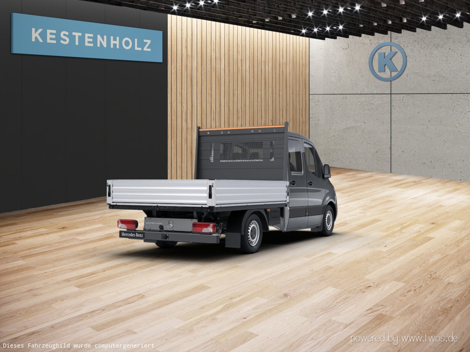 Ausstattungslinien und -Pakete:  Akustikpaket:  Flotten-Komfort-Paket,   Ladepaket Instrumententafel,   Raucher-Paket:Exterieur:  3,5 Tonner:  Änderungsjahr G1-I,   Anhängersteckdose 13-Polig,   Außenspiegel heizbar und elektrisch verstellbar,   Baureihe C907 / C910 Sprinter,   Baureihe C907 VS30 RWD:  Bereifung 235/65 R16 C,   Fahrgestell mit Doppelkabine,   Generator 14 V / 250 A:  Geräuschmaßnahmen,   Haupttank 93 Liter,   Komplettfahrzeug,   Leiterträger hinter Fahrerhaus,   Länderausführung EU - EFTA - UK,   Längsträgerverstärkung,   Metallic-Lack:  Nebelscheinwerfer mit Abbiegelicht,   Pritsche mit Alubordwänden:  Radstand 3665 mm:  Reifenfabrikat Pirelli (50),   Reserverad,   Reserveradhalter unter Rahmenende,   Rohbaumaßnahmen zusätzlich,   Schlußquerträger geschraubt,   Schmutzfänger hinten,   Schmutzfänger vorn,   Seitliche Markierungsleuchten,   Staukästen rechts und links unter Pritsche,   Steuercode Umstellung WLTP,   Unterfahrschutz EG:  Vorderachse mit erhöhter Traglast:  Wärmed. Glas mit Bandfilter an der Frontscheibe:Interieur:  Ablagefach unter Cockpit,   Ablage über Frontscheibe,   Anzeige Motorölstand bei Kaltstart,   Armlehne für Beifahrersitz,   Armlehne für Fahrersitz:  Bedienung Tachograph vorn unter Dachhimmel,   ECE-Ausführung,   Intelligenter Tachograf EU:  Klappdeckel für Ablagefach,   Kleiderhaken im Fahrgastraum,   Komfort-Beifahrersitz:  Komfort Fahrersitz:  Lederlenkrad:  Ledernachbildung Artico schwarz,   Linkslenker,   Lordosenstütze Beifahrersitz,   Lordosenstütze Fahrersitz,   Rückwandfenster,   Sitzbelegungserkennung Fahrersitz:  Tachometer km/h,   USB-Steckdose 5 V:Multimedia:  Digitale Betriebsanleitung,   Digitales Extra: Festplatten-Navigation,   Digitales Extra: Remote Services Plus,   Digitales Radio (DAB):  Kommunikationsmodul (LTE) für digitale Dienste:  Live Traffic Information,   MBUX Multimediasystem mit 7 Zoll Touchscreen:  Mercedes-Benz Notrufsystem:Komfort und Umwelt:  9G-TRONIC:  Abgasreinigung SCR Generation 4,   Aussentemperaturanzeige,   Berganfahrhilfe:  ECO Start-Stop Funktion:  Emissionsklasse Euro 6d N1 GR.III/N2:  Fahrlichtassistent,   Hydraulik - Wagenheber,   Lenkrad in Neigung und Höhe verstellbar,   Multifunktionslenkrad:  Seitenwind-Assistent:  Starthilfe - KontaktSicherheit:  Airbag Fahrer,   Aktiver Abstands-Assistent DISTRONIC:  Aktiver Brems-Assistent:  Beifahrerairbag,   Gurtwarneinrichtung für Fahrersitz,   Gurtwarneinrichtung für Fondbestuhlung,   HOLD-Funktion:Weiteres:  Anhängerkupplung für erhöhte AH-Last 3,5t,   Fertigung Ludwigsfelde,   halbautomatisch geregelt Klimaanlage TEMPMATIC:  Hersteller Mercedes-Benz AG,   ohne Auf-/Ablastung  3.500 kg:  OM 654 DE 20 LA 125 kW (170 PS) 3800/min,   Pannenmanagement,   Schilder / Druckschriften deutsch,   Stabilisierung Stufe II,   Achsübersetzung i = 3,923.