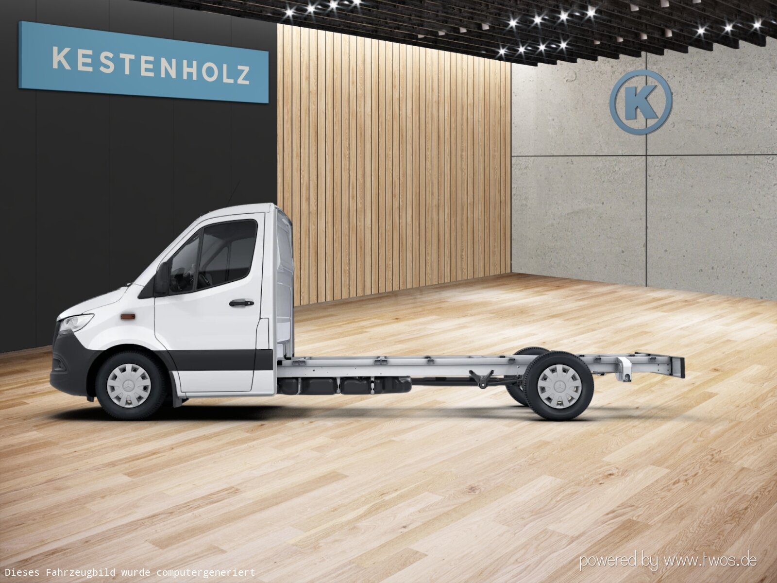 Ausstattungslinien und -Pakete:  Akustikpaket:  Ladepaket Instrumententafel,   Raucher-Paket:Exterieur:  3,5 Tonner:  Abschleppöse hinten,   Änderungsjahr G3-I,   Anhängersteckdose 13-Polig,   Antriebsart: Heckantrieb,   Außenspiegel elektr. verstell- und heizbar, beide,   Außenspiegel heizbar und elektrisch verstellbar,   Außenspiegel ohne Blinker,   Batterie-Hauptschalter einpolig,   Baureihe C907 / C910 Sprinter,   Baureihe C907 VS30 RWD:  Bereifung 235/65 R16 C,   Blinkleuchten seitlich vorn,   Dachverkleidung im Fahrerhaus,   Einfülldeckel Diesel in rot,   Fahrgestell mit Fahrerhaus,   Fahrzeug- Vorrüstung für AH-Last bis 3500 kg,   Generator 14 V / 250 A:  Geräuschmaßnahme außen,   Geräuschmaßnahmen,   Haupttank 93 Liter,   Komplettfahrzeug,   Länderausführung EU - EFTA - UK,   Längsträgerverstärkung,   Markierungsleuchten seitlich,   Mastercode Kofferaufbau Fa. Spier,   Nebelscheinwerfer mit Abbiegelicht,   Pritsche Standard,   Radstand 4325 mm,   Radstand 4325 mm, Überhang kurz,   Radvollabdeckung,   Rohbaumaßnahmen zusätzlich,   Schlußquerträger geschraubt,   Schmutzfänger vorn,   Schwingungstilger,   Seitliche Markierungsleuchten,   Spiegelkopf groß,   Steuercode Umstellung WLTP,   Umrißleuchten,   Vliesbatterie 92 Ah,   Vorrüstung für nachträglichen Anbau Ladebordwand,   Wärmed. Glas mit Bandfilter an der Frontscheibe:  Zul. Gesamtgewicht 3,50 tInterieur:  Abgriff ABH-Sondersignale Cockpit,   Ablagefach unter Cockpit,   Ablagefach unterhalb Armaturentafel Beifahrerseite,   Ablage über Frontscheibe,   Armauflage, Fahrer- und Beifahrertür,   Armlehne für Fahrersitz:  Außentemperaturanzeige,   Beifahrersitz Zweisitzer:  Cupholder vorn,   ECE-Ausführung,   Fach abschließbar in Ablage über Frontscheibe,   Fensterheber elektrisch 2-fach,   Haltegriffe für Einstieg Fahrer und Beifahrer,   Haltegriff für Innensitz bei Zweisitzer,   Klappdeckel für Ablagefach,   Klappdeckel für Ablagefächer links und rechts,   Komfort Fahrersitz:  Komfortkopfstütze Fahrer,   Linkslenker,   Lordosenstütze Fahrersitz,   Schlußlampenleitungssatz verlängert,   Sitzbelegungserkennung Fahrersitz:  Sitze im Fahrerhaus: Fahrersitz mit Armlehne,   Stoff Maturin schwarz:  Tachometer km/h,   USB-Steckdose 5 V:  Verkleidung Rückwand:  Weitwurfdüsen in I-Tafel,   Zwei Hauptschlüssel zusätzlich:Multimedia:  Ablage für Smartphones incl. Wireless Charging,   Digitale Betriebsanleitung,   Digitales Extra: Festplatten-Navigation,   Digitales Extra: Remote Services Plus,   Digitales Radio (DAB):  Elektrik für Fremdaufbau,   Freisprecheinrichtung Bluetooth,   Kommunikationsmodul (LTE) für digitale Dienste:  Live Traffic Information,   MB Audiosystem Radio mit USB und Bluetooth-Freisprecheinrichtung,   MBUX Multimediasystem mit 7 Zoll Touchscreen:  Mercedes-Benz Notrufsystem:  Radiovorbereitung,   Vorrüstung Elektrik, parametrierbares Sondermodul,   Wartungsintervall-Anzeige Assyst:Komfort und Umwelt:  9G-TRONIC:  Abgasreinigung SCR Generation 4,   Abgasstufe E (für schwere Nutzfahrzeuge),   Aktiver Spurhalte-Assistent:  Anfahrhilfe (Berganfahr-Assistent),   Attention Assist:  Aussentemperaturanzeige,   Berganfahrhilfe:  ECO Start-Stop Funktion:  Einschaltautomatik für Fahrlicht,   elektronische Bremskraftverteilung,   Fahrassistenz-System: Seitenwind-Assistent,   Fahrlichtassistent,   Getriebe Automatik GTronic - (9-Stufen),   Hydraulik - Wagenheber,   Keyless-Start:  Lenkrad (Lenksäule mech. verstellbar),   Lenkrad in Neigung und Höhe verstellbar,   Lenkrad mit Multifunktion,   Motorausführung Euro VI:  Multi-Tasten Funkfernbedienung,   Multifunktionslenkrad:  Partikelfilter:  Regensensor:  Schadstoffarm nach Abgasnorm Euro 6d,   Seitenwind-Assistent:  Start/Stop-Anlage Motor,   Starthilfe - Kontakt,   Tempomat:  Verkehrszeichen-Assistent:  Vorrüstung Elektrik Rückfahrhilfe:Sicherheit:  Airbag Fahrer,   Airbag Fahrerseite,   Anti-Blockier-System (ABS),   Antriebs-Schlupfregelung (ASR),   Bremsassistent:  elek. Feststellbremse,   Elektronisches Stabilitätsprogramm (ESP),   Gurtwarneinrichtung für Fahrersitz,   HOLD-Funktion:  Sicherheitsgurt-System mit Warnanlage (Fahrerseite),   Vorrüstung elektr. Umfang für 3. Bremsleuchte,   Wegfahrsperre:  Wet Wiper SystemZustand/Papiere:  LKW-ZulassungWeiteres:  1-DIN Schacht vorn unter Dachhimmel,   AEJ X3/1,   Bezugsmasse mindestens 2381 kg notwendig,   Fahrzeug HVO fähig,   Fertigung Ludwigsfelde,   halbautomatisch geregelt Klimaanlage TEMPMATIC:.