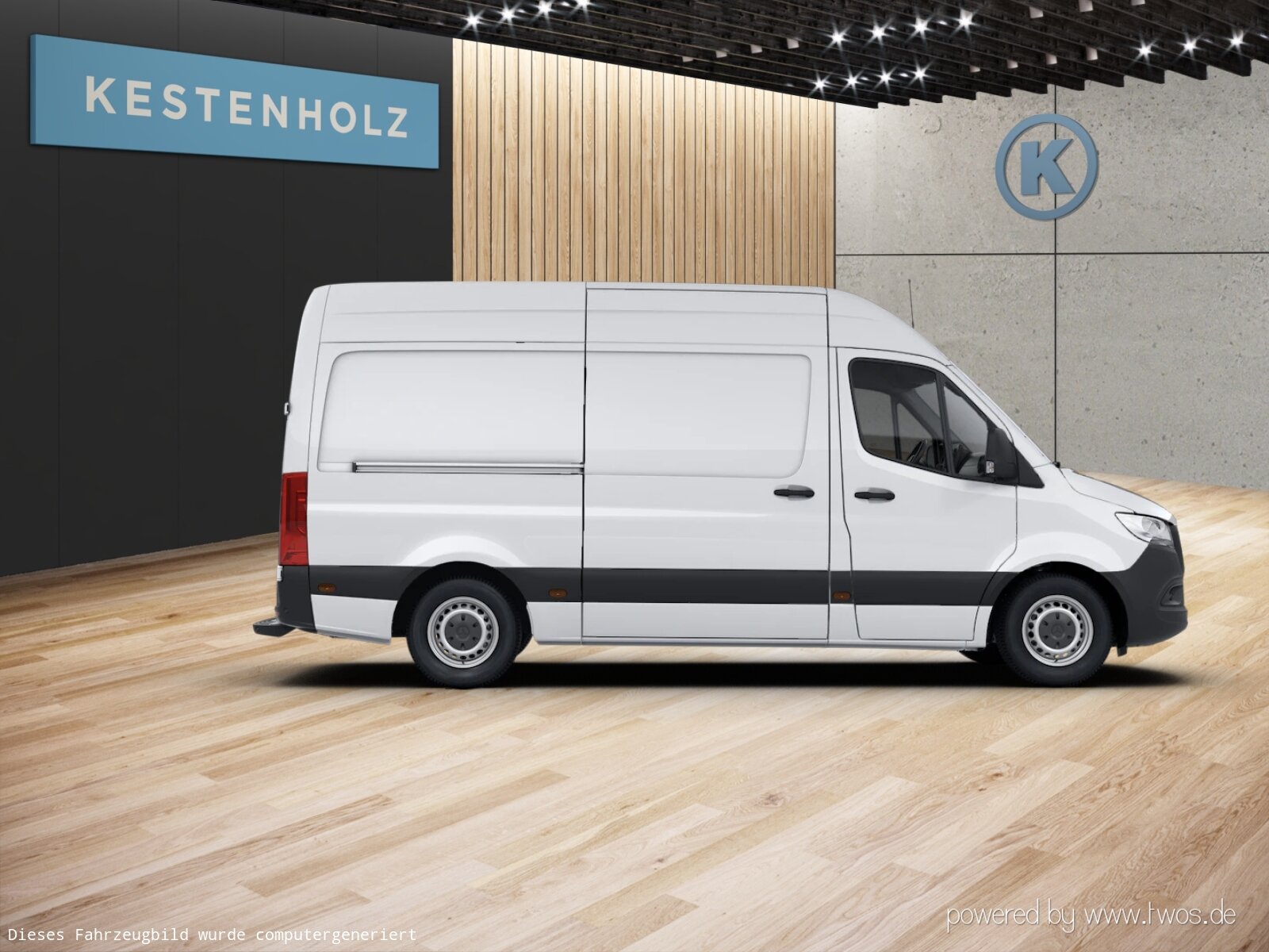 Ausstattungslinien und -Pakete:  Akustikpaket:  Ladepaket Instrumententafel,   Park-Paket mit 360° Kamera:  Raucher-Paket:Exterieur:  3,5 Tonner:  6-Gang-Schaltgetriebe ECO Gear:  Abschleppöse hinten,   Auftritt Hecktür:  Außenspiegel elektrisch heranklappbar:  Außenspiegel heizbar und elektrisch verstellbar,   Baureihe C907 / C910 Sprinter,   Baureihe C907 VS30 RWD:  Bereifung 235/65 R16 C,   Dritte Bremsleuchte:  Geräuschmaßnahmen,   Haltegriff Einstieg Laderaumschiebetür an Trennw.,   Haupttank 93 Liter,   Hochdach:  Kastenwagen:  Komplettfahrzeug,   Leitungskanal an Heckportal,   Länderausführung EU - EFTA - UK,   Längsträgerverstärkung,   Nebelscheinwerfer mit Abbiegelicht,   Radstand 3665 mm:  Reifenfabrikat Pirelli (50),   Reserverad,   Reserveradhalter unter Rahmenende,   Rohbaumaßnahmen zusätzlich,   Schiebetür rechts:  Seitliche Markierungsleuchten,   Steuercode Umstellung WLTP,   Steuercode Werk 155,   Wegfall Typkennzeichen,   Wegfall Verkaufsbezeichnung "Sprinter"Interieur:  Ablagefach unter Cockpit,   Ablage über Frontscheibe,   Anzeige Motorölstand bei Kaltstart,   Armlehne für Fahrersitz:  Beifahrersitz Zweisitzer:  Deckenleuchte(n) LD-/FG-Raum mit Türkontakt,   Einstieggriff an Ecksäule hinten rechts,   Fahrersitzkasten, niedrig,   Holzfußboden,   Komfortkopfstütze Fahrer,   LED-Lichtband im Laderaum:  Leitungskanal an Seitenwand,   Linkslenker,   Schwingsitz Komfortausführung, Fahrersitz:  Sitzbelegungserkennung Fahrersitz:  Sitzheizung für Fahrer:  Stoff Maturin schwarz:  Tachometer km/h,   Trennwand durchgehend:  USB-Steckdose 5 V:Multimedia:  Digitale Betriebsanleitung,   Digitales Extra: Festplatten-Navigation,   Digitales Radio (DAB):  Kommunikationsmodul (LTE) für digitale Dienste:  Live Traffic Befähigung:  MBUX Multimediasystem mit 7 Zoll Touchscreen:  Mercedes-Benz Notrufsystem:Komfort und Umwelt:  Abgasreinigung SCR Generation 4,   Aussentemperaturanzeige,   ECO Start-Stop Funktion:  Emissionsklasse Euro 6d-TEMP N1 GR.III/N2:  Fahrlichtassistent,   Fahrwerk: Stabilisierung Stufe I,   Hydraulik - Wagenheber,   Lenkrad in Neigung und Höhe verstellbar,   Multifunktionslenkrad:  Regensensor:  Seitenwind-Assistent:  Starthilfe - Kontakt,   Tempomat:Sicherheit:  Airbag Fahrer,   Gurtwarneinrichtung für Fahrersitz,   Wet Wiper SystemWeiteres:  230 V Steckdose,   Fertigung Düsseldorf,   halbautomatisch geregelt Klimaanlage TEMPMATIC:  Hersteller Mercedes-Benz AG,   ohne Auf-/Ablastung  3.500 kg:  OM 654 DE 20 LA 125 kW (170 PS) 3800/min,   Pannenmanagement,   Schilder / Druckschriften deutsch,   Achsübersetzung i = 3,923,   Änderungsjahr G0-II.