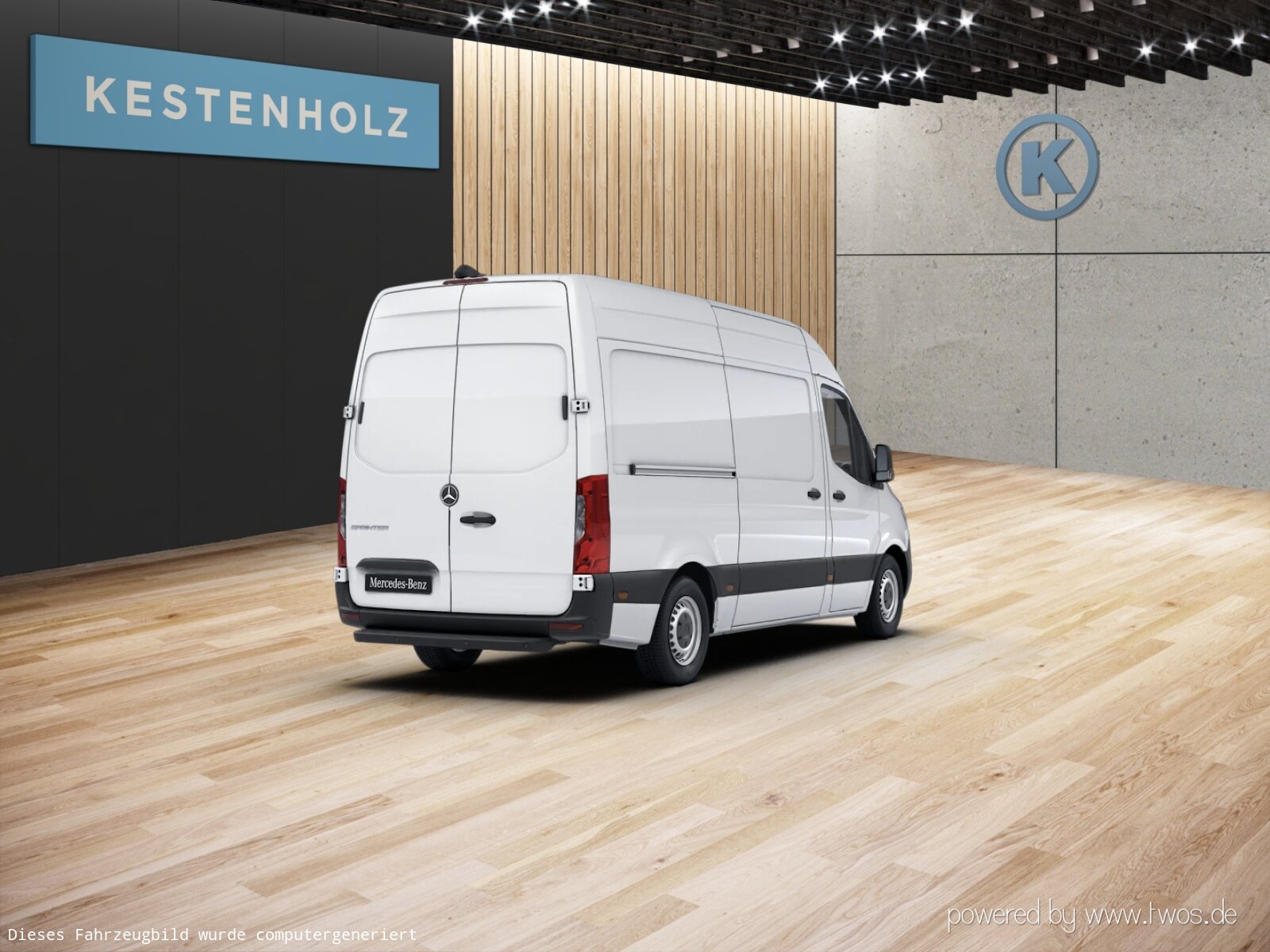 Ausstattungslinien und -Pakete:  Akustikpaket:  Ladepaket Instrumententafel,   Park-Paket mit 360° Kamera:  Raucher-Paket:Exterieur:  3,5 Tonner:  6-Gang-Schaltgetriebe ECO Gear:  Abschleppöse hinten,   Auftritt Hecktür:  Außenspiegel elektrisch heranklappbar:  Außenspiegel heizbar und elektrisch verstellbar,   Baureihe C907 / C910 Sprinter,   Baureihe C907 VS30 RWD:  Bereifung 235/65 R16 C,   Dritte Bremsleuchte:  Geräuschmaßnahmen,   Haltegriff Einstieg Laderaumschiebetür an Trennw.,   Haupttank 93 Liter,   Hochdach:  Kastenwagen:  Komplettfahrzeug,   Leitungskanal an Heckportal,   Länderausführung EU - EFTA - UK,   Längsträgerverstärkung,   Nebelscheinwerfer mit Abbiegelicht,   Radstand 3665 mm:  Reifenfabrikat Pirelli (50),   Reserverad,   Reserveradhalter unter Rahmenende,   Rohbaumaßnahmen zusätzlich,   Schiebetür rechts:  Seitliche Markierungsleuchten,   Steuercode Umstellung WLTP,   Steuercode Werk 155,   Wegfall Typkennzeichen,   Wegfall Verkaufsbezeichnung "Sprinter"Interieur:  Ablagefach unter Cockpit,   Ablage über Frontscheibe,   Anzeige Motorölstand bei Kaltstart,   Armlehne für Fahrersitz:  Beifahrersitz Zweisitzer:  Deckenleuchte(n) LD-/FG-Raum mit Türkontakt,   Einstieggriff an Ecksäule hinten rechts,   Fahrersitzkasten, niedrig,   Holzfußboden,   Komfortkopfstütze Fahrer,   LED-Lichtband im Laderaum:  Leitungskanal an Seitenwand,   Linkslenker,   Schwingsitz Komfortausführung, Fahrersitz:  Sitzbelegungserkennung Fahrersitz:  Sitzheizung für Fahrer:  Stoff Maturin schwarz:  Tachometer km/h,   Trennwand durchgehend:  USB-Steckdose 5 V:Multimedia:  Digitale Betriebsanleitung,   Digitales Extra: Festplatten-Navigation,   Digitales Radio (DAB):  Kommunikationsmodul (LTE) für digitale Dienste:  Live Traffic Befähigung:  MBUX Multimediasystem mit 7 Zoll Touchscreen:  Mercedes-Benz Notrufsystem:Komfort und Umwelt:  Abgasreinigung SCR Generation 4,   Aussentemperaturanzeige,   ECO Start-Stop Funktion:  Emissionsklasse Euro 6d-TEMP N1 GR.III/N2:  Fahrlichtassistent,   Fahrwerk: Stabilisierung Stufe I,   Hydraulik - Wagenheber,   Lenkrad in Neigung und Höhe verstellbar,   Multifunktionslenkrad:  Regensensor:  Seitenwind-Assistent:  Starthilfe - Kontakt,   Tempomat:Sicherheit:  Airbag Fahrer,   Gurtwarneinrichtung für Fahrersitz,   Wet Wiper SystemWeiteres:  230 V Steckdose,   Fertigung Düsseldorf,   halbautomatisch geregelt Klimaanlage TEMPMATIC:  Hersteller Mercedes-Benz AG,   ohne Auf-/Ablastung  3.500 kg:  OM 654 DE 20 LA 125 kW (170 PS) 3800/min,   Pannenmanagement,   Schilder / Druckschriften deutsch,   Achsübersetzung i = 3,923,   Änderungsjahr G0-II.